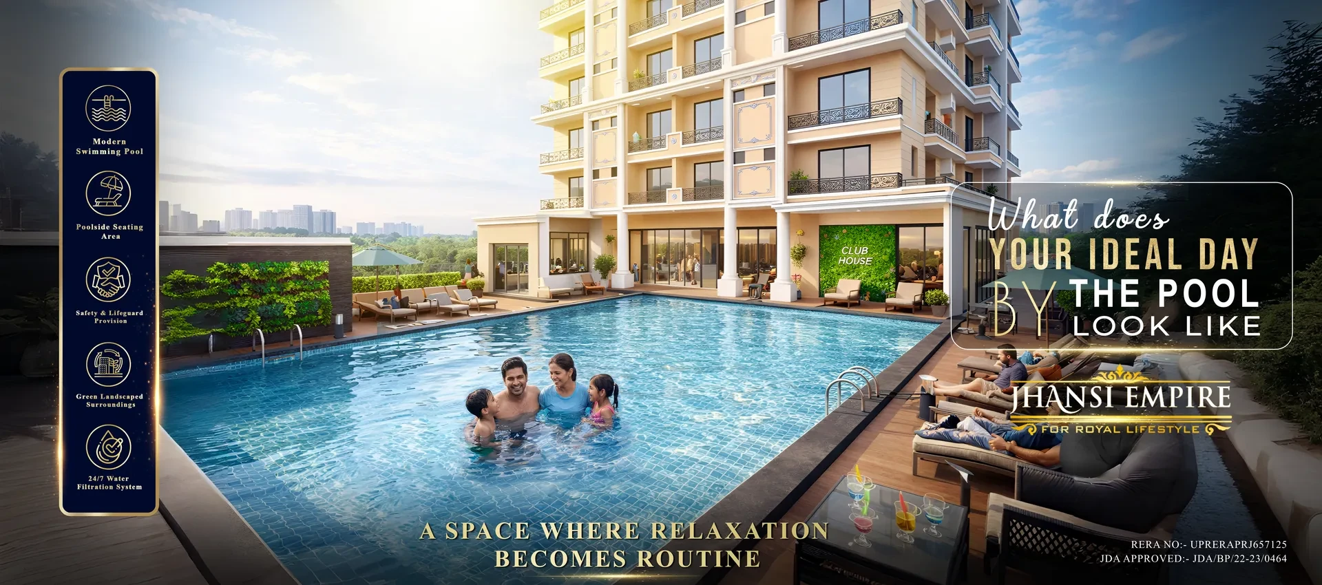Jhansi Empire pool lifestyle deck